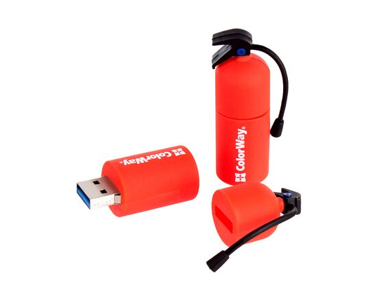 USB флеш накопичувач ColorWay Fire 64 GB USB 3.0 Red (CW-USBFE64), зображення 3