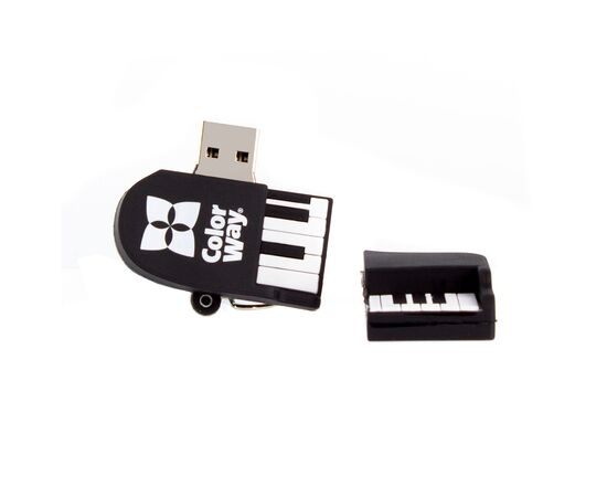USB флеш накопитель ColorWay Piano 64 GB 3.0 Black (CW-USBPO64), изображение 3