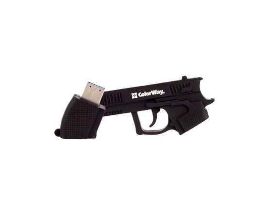 USB флеш накопитель ColorWay Pistol 64 GB 3.0 Black (CW-USBPL64), изображение 8