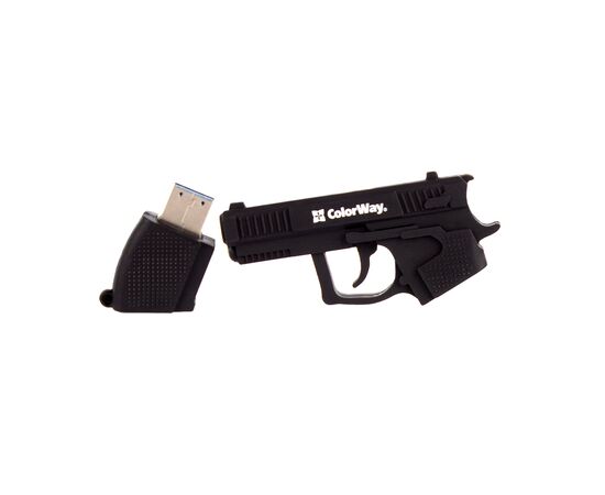 USB флеш накопитель ColorWay Pistol 64 GB 3.0 Black (CW-USBPL64), изображение 9