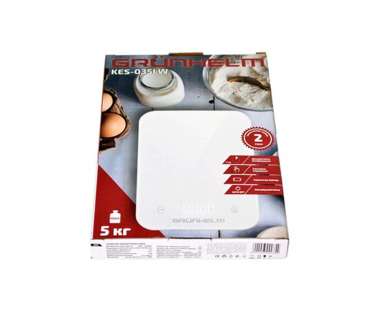 Весы кухонные Grunhelm KES-035LW, изображение 6