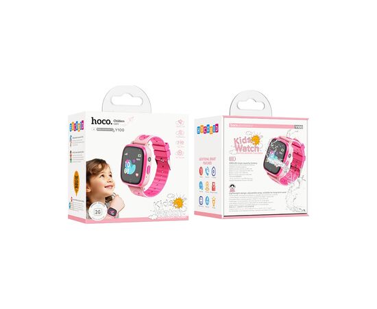 Смарт-часы HOCO Y100 children watch with call function Pink (6942007625647), изображение 3