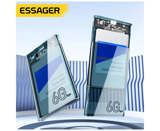 Кишеня зовнішня Essager HDD Space SATA 3.0 Hard Drive 2.5 inch Enclosure (EYPS0-XZ20-P), зображення 2