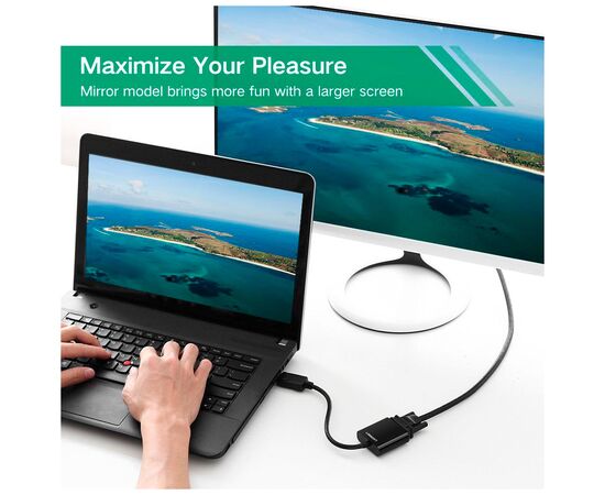Переходник Display Port M to VGA F black Ugreen (20415), изображение 3