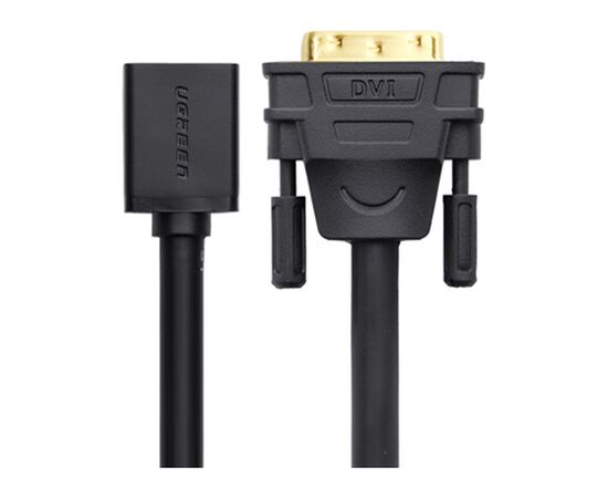 Переходник DVI M to HDMI F 0.22m black UGREEN (20118), изображение 2