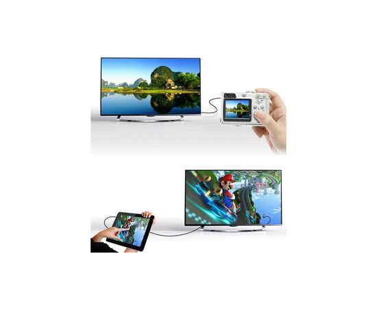 Переходник Mini HDMI M to HDMI F black UGREEN (20101), изображение 2