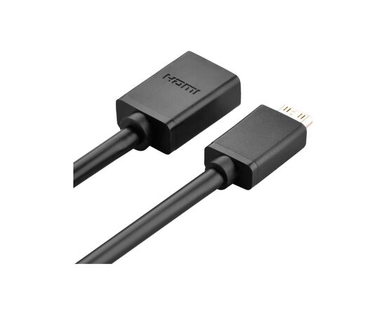 Перехідник Mini HDMI M to HDMI F 0.22m black UGREEN (20137), зображення 4