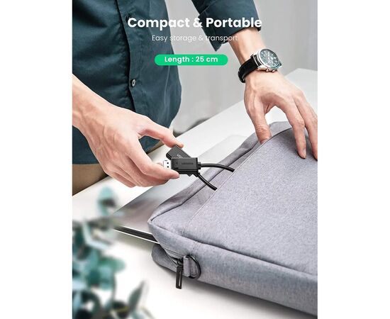 Переходник Display Port M to HDMI F 4K60Hz black UGREEN (70694), изображение 4