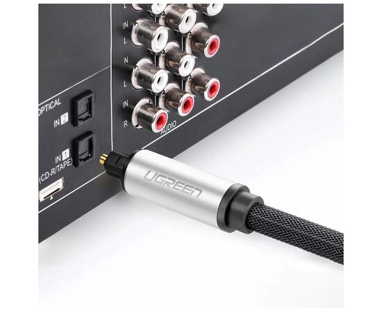 Кабель мультимедійний Optical Toslink 1.5m AV108 black UGREEN (10542), зображення 5