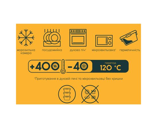 Пищевой контейнер Ecomo Thermo Box прямокутний 1410 мл (3RC150-LL), изображение 4