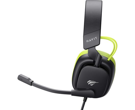 Наушники Havit H2048U USB 7.1 Black/Green (6939119034078), изображение 3