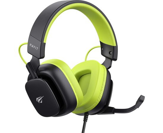 Наушники Havit H2048U USB 7.1 Black/Green (6939119034078), изображение 4
