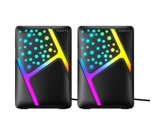 Акустична система Havit HV-SK763 USB RGB Black (6939119046446), зображення 2