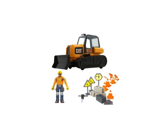 Спецтехника Funrise мини-набор «Строительная площадка» Бульдозер с фигуркой и аксессуарами (83455)