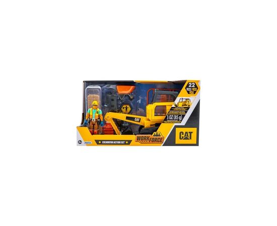 Спецтехника Funrise мини-набор «Строительная площадка» Экскаватор с фигуркой и аксессуарами (83456), изображение 2