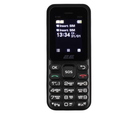 Мобильный телефон 2E S180 2024 Black (694743653885), изображение 2