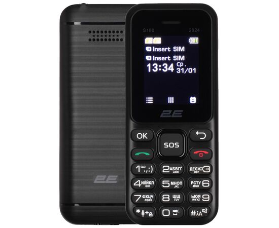 Мобильный телефон 2E S180 2024 Black (694743653885)