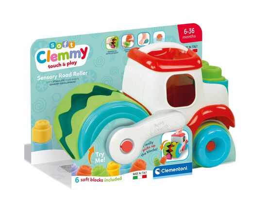 Развивающая игрушка Clementoni Sensory Road Roller, серия Soft Clemmy (17495), изображение 2