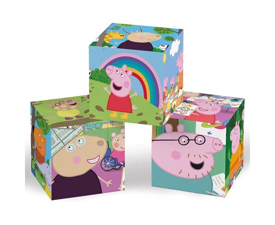 Кубики Clementoni пазл Peppa Pig, 12 элементов (41195), изображение 2