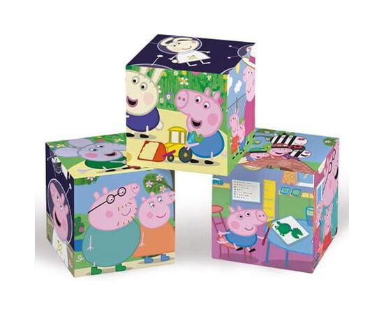 Кубики Clementoni пазл Peppa Pig, 6 элементов (40659), изображение 3