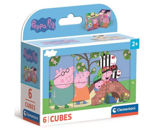 Кубики Clementoni пазл Peppa Pig, 6 элементов (40659)