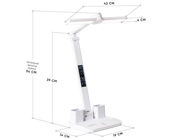 Настольная лампа Mealux біла (DL-21), изображение 2