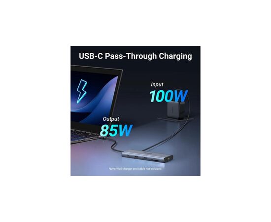 Порт-репликатор Ugreen Dock CM639 USB3.2 Type-C --> HDMIx2, 60Hz/2xUSB-A/2xUSB-C 3.2/ RJ45/SD/TF/PD 100W (45380), изображение 5