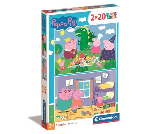 Пазл Clementoni 2 в 1 Peppa Pig, 2 по 20 елементів (24778)