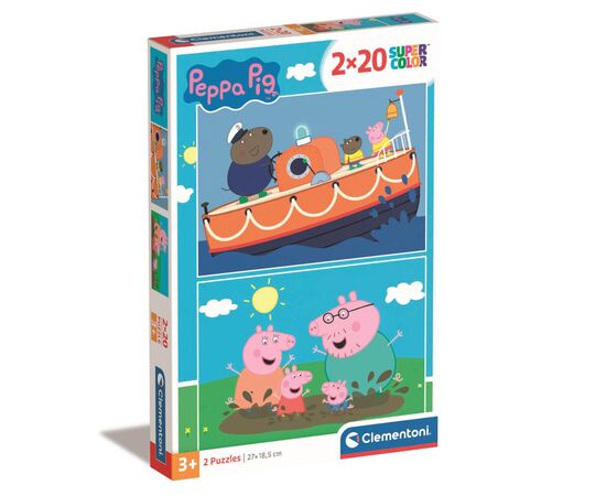 Пазл Clementoni 2 в 1 Peppa Pig, 2 по 20 елементів (24797)