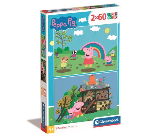 Пазл Clementoni 2 в 1 Peppa Pig, 2 по 60 елементів (21622)