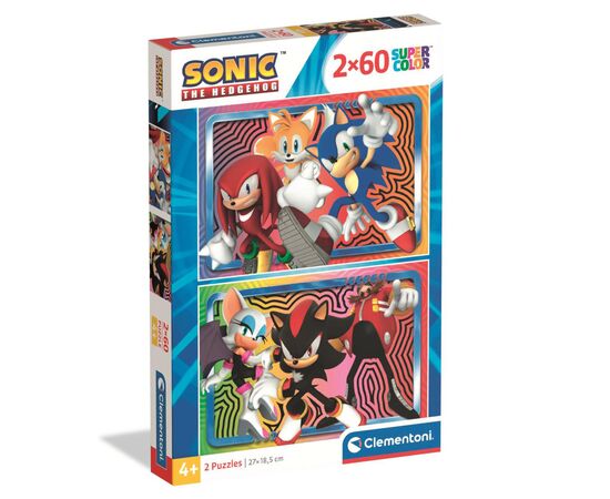 Пазл Clementoni 2 в 1 Sonic, 2 по 60 элементов (24821)