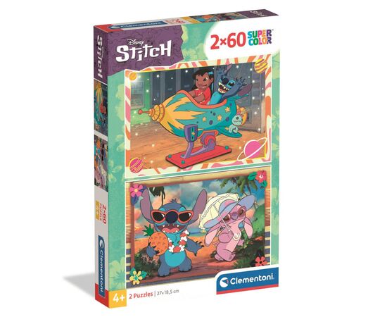 Пазл Clementoni 2 в 1 Stitch, 2 по 60 елементів (24822)