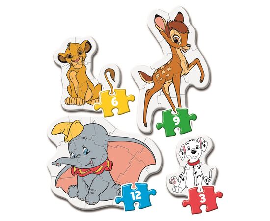 Пазл Clementoni 4 в 1 Disney Animals, серия «My First Puzzles (20806), изображение 2