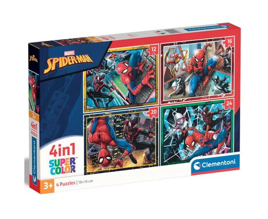 Пазл Clementoni 4 в 1 Spider-Man, 12,16,20 и 24 элемента (21515)