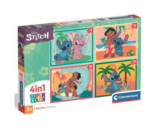 Пазл Clementoni 4 в 1 Stitch, 12,16,20 и 24 элемента (21745)