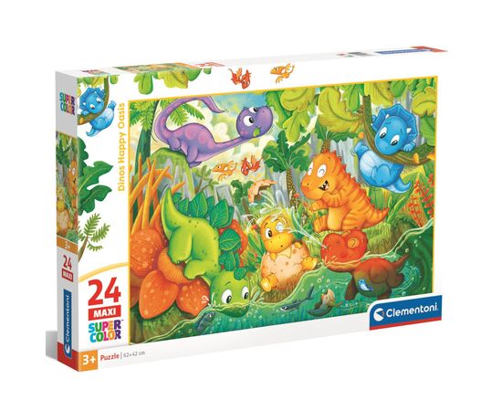 Пазл Clementoni Dinos Happy Oasis, серия «MAXI», 24 элемента (28524)