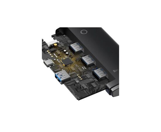 Концентратор Baseus USB-C to 4xUSB 3.0 1.0m black (WKQX030401), изображение 8