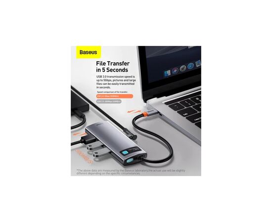 Концентратор Baseus USB-C 6-in-1 (CAHUB-CW0G), изображение 11
