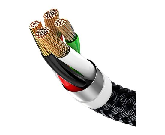 Дата кабель USB 2.0 AM to Lightning + Micro 5P + USB-C 1.2m 5A black Baseus (CAMLT-BSY01), зображення 3