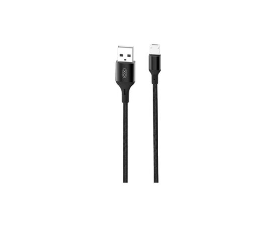 Дата кабель USB 2.0 AM to Micro 5P 2.0m braided NB143 black XO (6920680870820)
