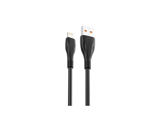 Дата кабель USB 2.0 AM to Lightning 1.0m 6A NB185 black XO (6920680879236)