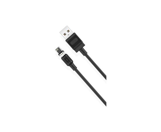 Дата кабель USB 2.0 AM to Lightning 1.0m 2.1A magnetic NB187 black XO (6920680879632)