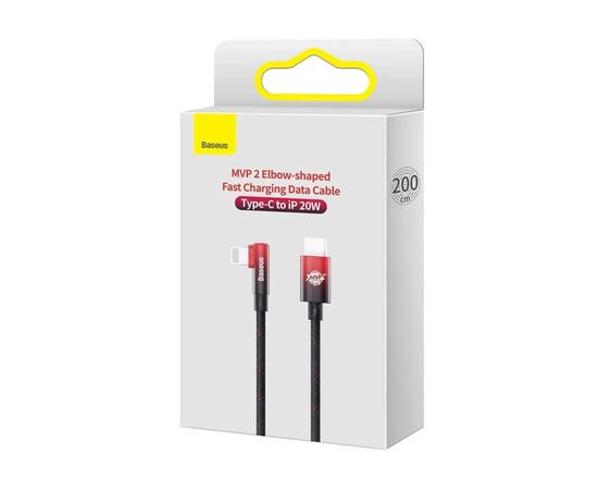 Дата кабель USB-C to Lightning 2.0m 20W black/red Baseus (CAVP000320), изображение 5