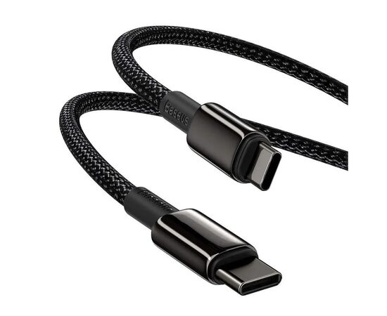 Дата кабель USB-C to USB-C 1.0m 100W black Baseus (CATWJ-01), зображення 5