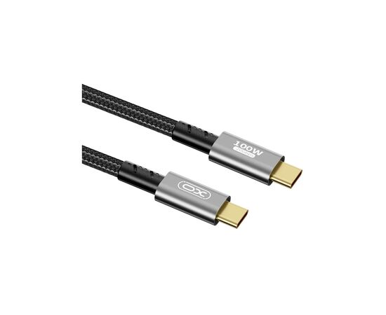 Дата кабель USB-C to USB-C 1.0m 100W PD black XO (GB020-CC.tranish), изображение 2