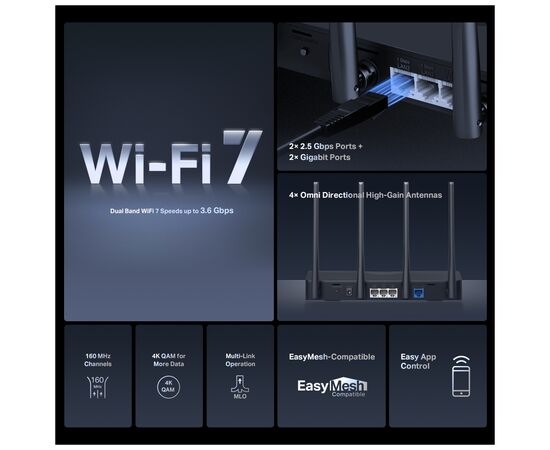 Маршрутизатор Mercusys MR27BE, зображення 4