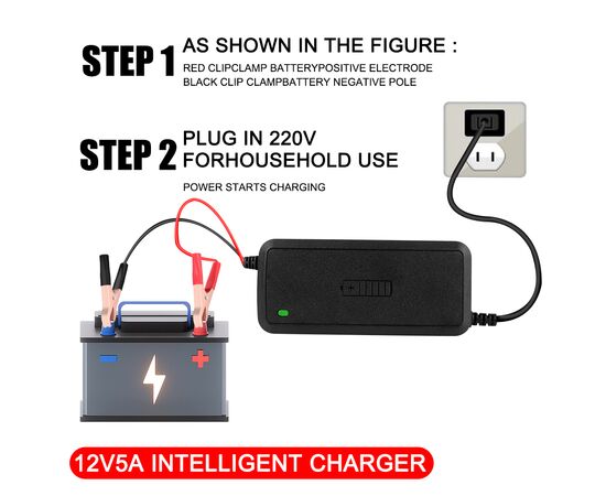Зарядний пристрій для автомобільного акумулятора XoKo XK-CC12-5A, зображення 3