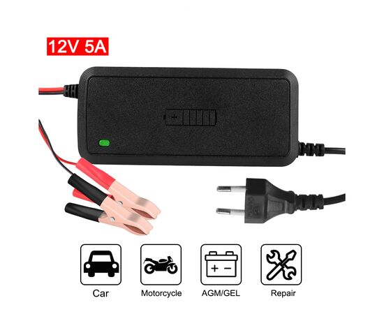 Зарядний пристрій для автомобільного акумулятора XoKo XK-CC12-5A, зображення 4