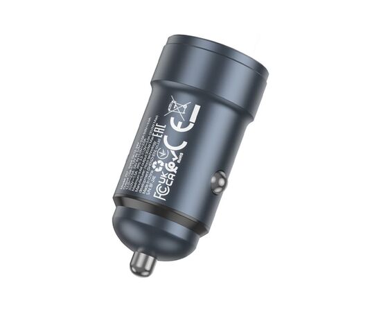 Зарядное устройство HOCO Z57 USB-C PD30W car charger metal gray (6942007633048), изображение 4