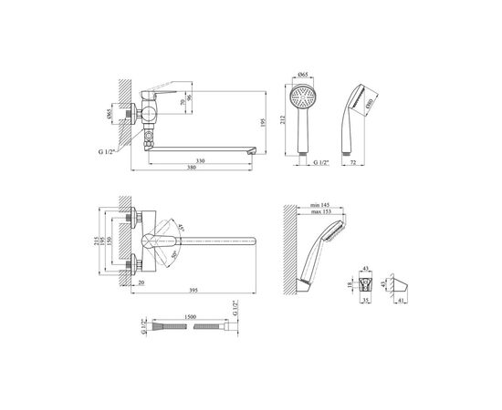 Змішувач Kroner KRM Elbe - C072, зображення 9